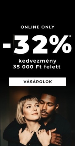 Online only divat akció: −32% kedvezmény 35 000 Ft feletti vásárlásra, elegáns női stílus.