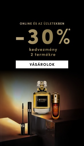 -30% kedvezmény 2 termékre: Givenchy L’Interdit parfüm, szempillaspirál és luxus krém – online és üzletekben.