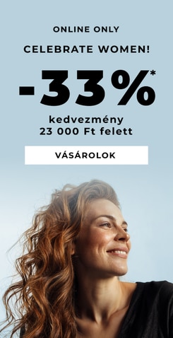 Online banner Celebrate Women: 33% kedvezmény beauty termékekre 23 000 Ft feletti vásárlás esetén.