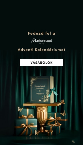 Marionnaud Paris Adventi Kalendárium – luxus ajándékok zöld-arany csomagolásban, tökéletes karácsonyi meglepetés. Vásárolj online