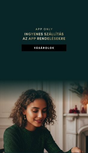 App-only ajánlat: ingyenes szállítás alkalmazásban leadott rendelésekre, Vásárolok gomb, akció érvényes 2025.09.21–22.