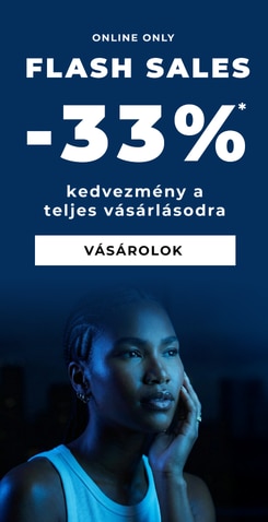 Flash Sales promóciós banner 33% kedvezménnyel és Vásárolok gombbal.