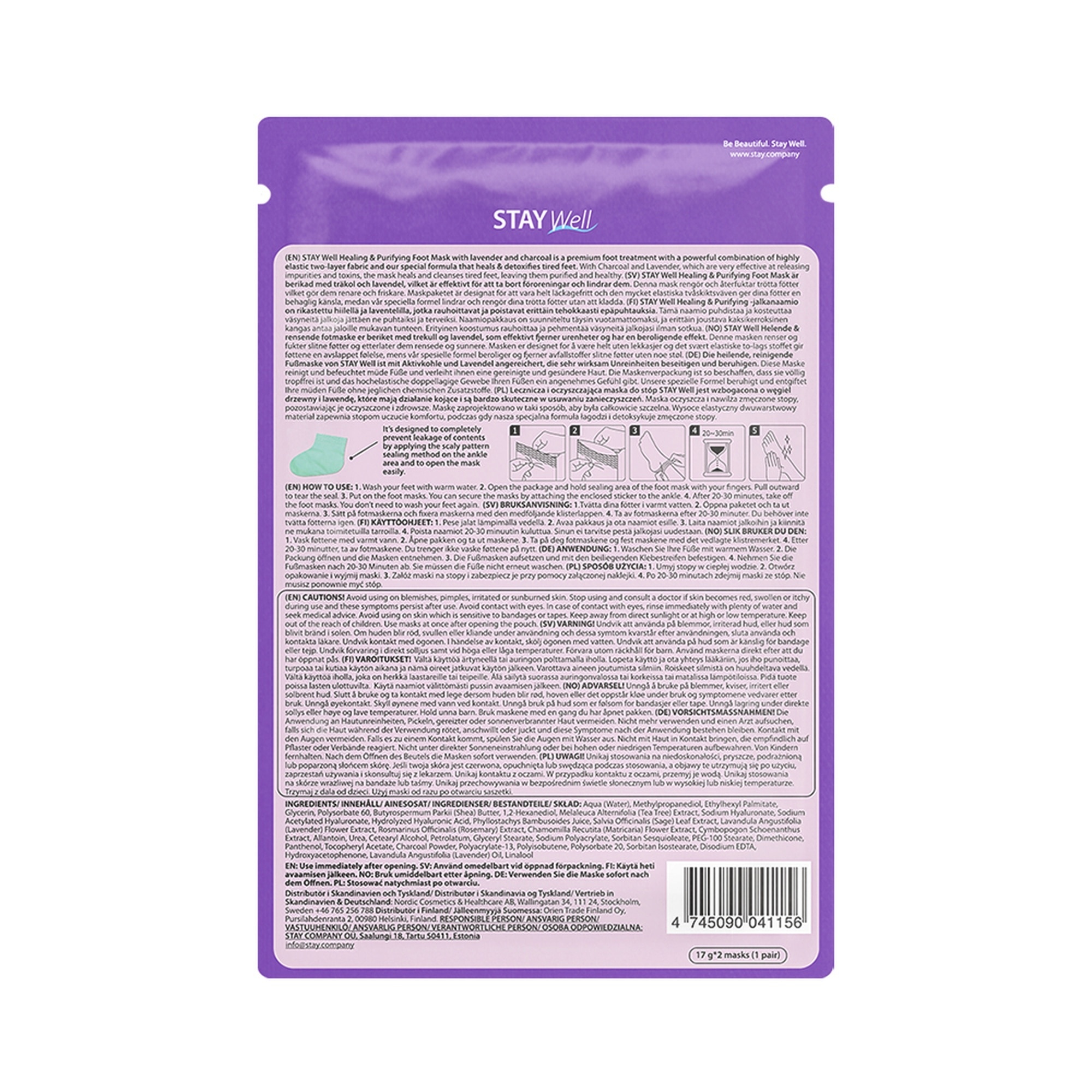 17 G STAY WELL SKIN-CARE Lábmaszk Healing Purifying 1 of 4