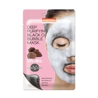 20 G PUREDERM MASK Fátyolmaszk-Deep Purifying Black O2 Bubble  