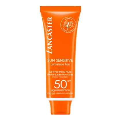 50 ML LANCASTER Sun Sensitive Sun Sensitive Olajmentes Fényvédő Fluid Arcra SPF50  1 of 3 