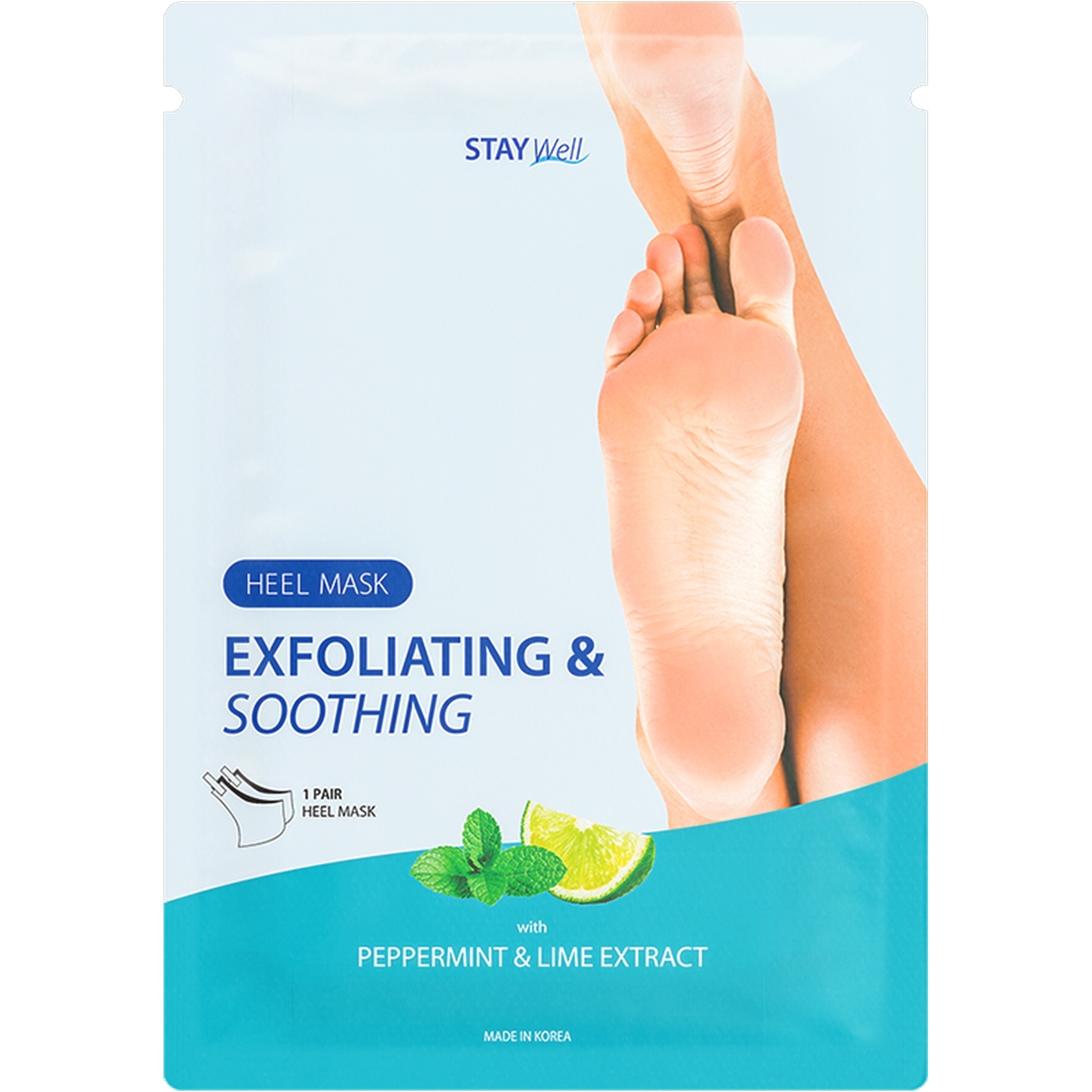 9 G STAY WELL SKIN-CARE Hámlasztó sarokmaszk Peppermint Lime 1 of 2