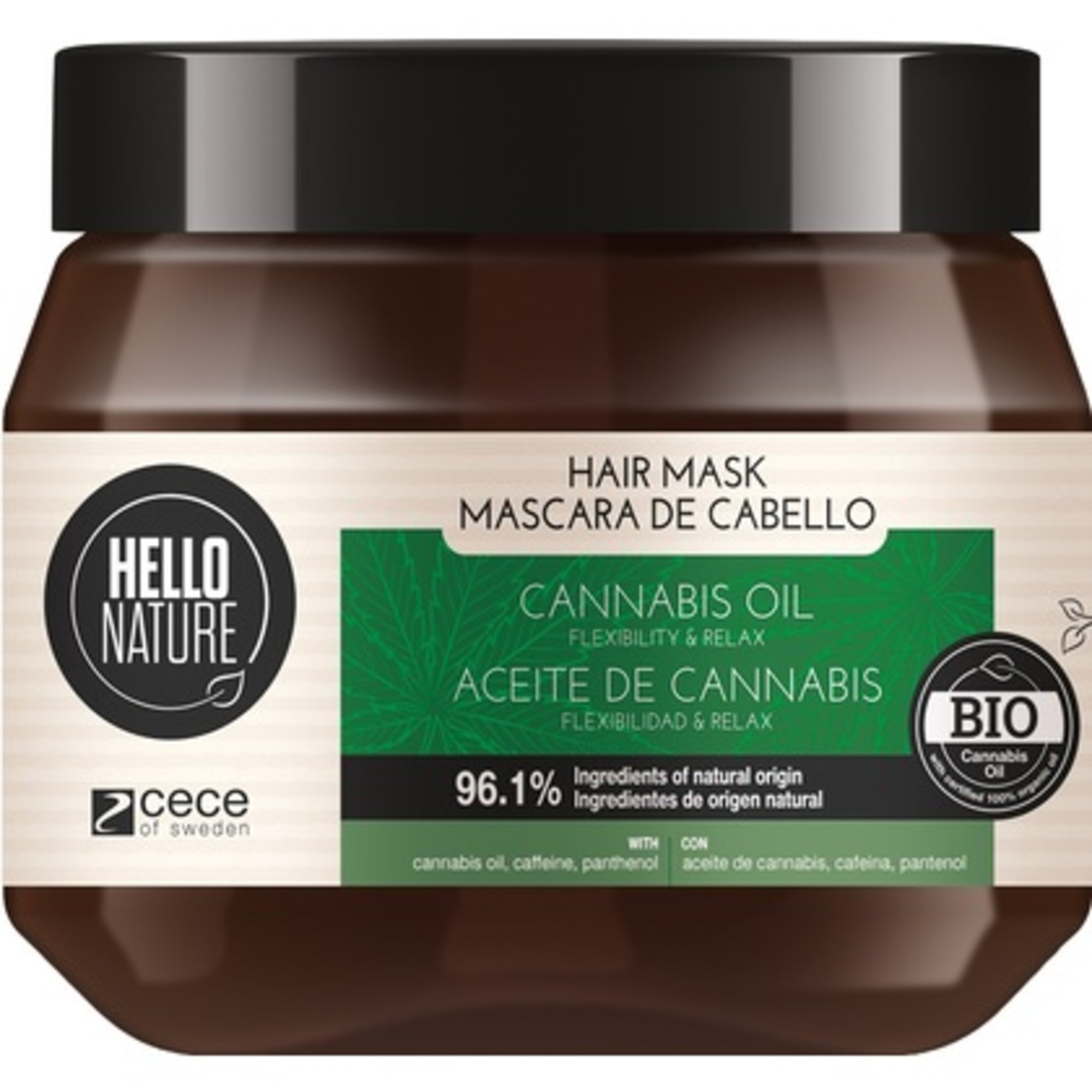 250 ML Hello Nature CANNABIS OIL CANNABIS hajápoló maszk  CANNABIS hajápoló maszk