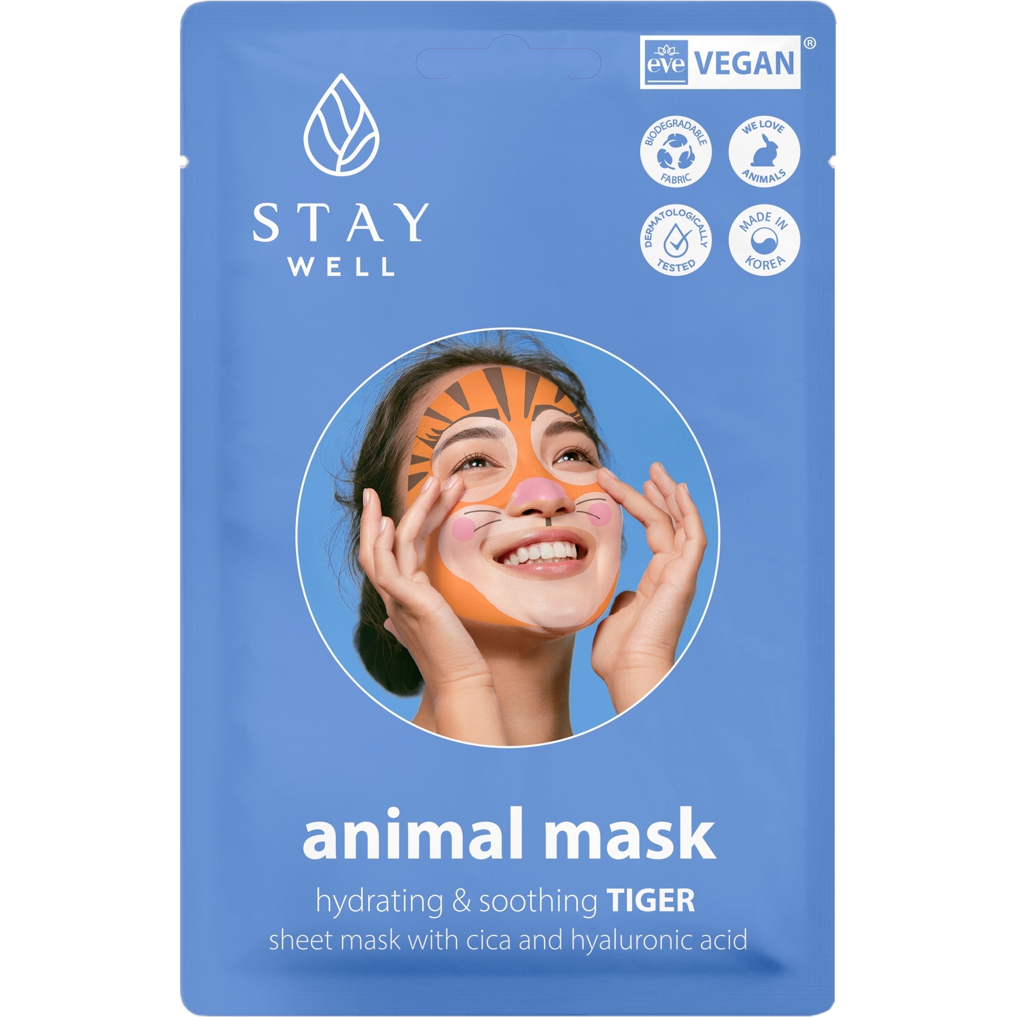 STAY WELL SKIN-CARE Fátyolmaszk-Tigru 1 of 2