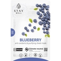 20 G STAY WELL SKIN-CARE Fátyolmaszk Vegan-Blueberry  