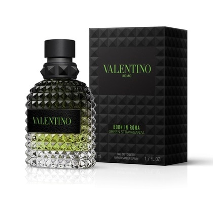 50 ML VALENTINO BORN ROMA GREEN UOMO Born in Roma Uomo Green Stravaganza Eau de Toilette  1 of 3 