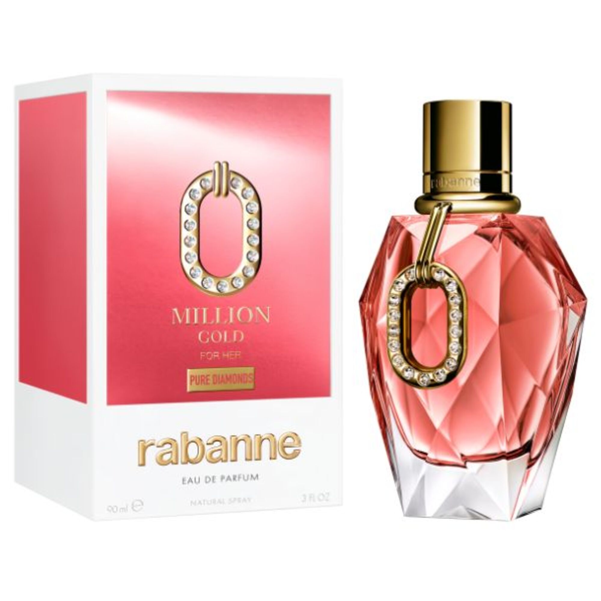 90 ML RABANNE Million Gold For Her Million Gold For Her Pure Diamonds Eau de Parfum  1 of 7 