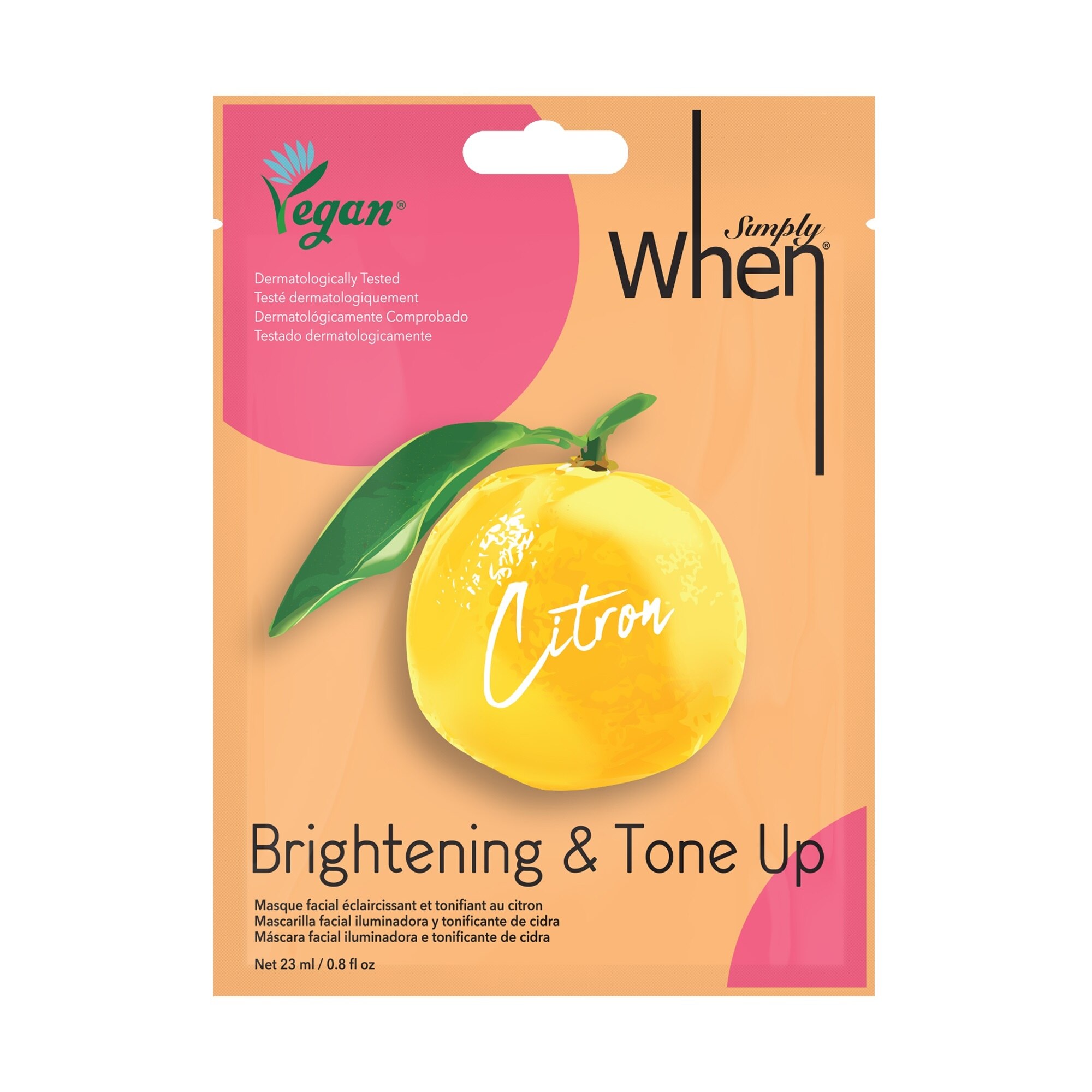 23 ML WHEN Vegan Citron Vegan Citron Brightening & Tone Up Arcmaszk 1 of 1
