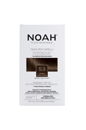 140 ML Noah RICE PROTEINS AND LINSEED OIL Permanent hair colour Arany világosbarna 5.3 Hajfesték  1 of 1 