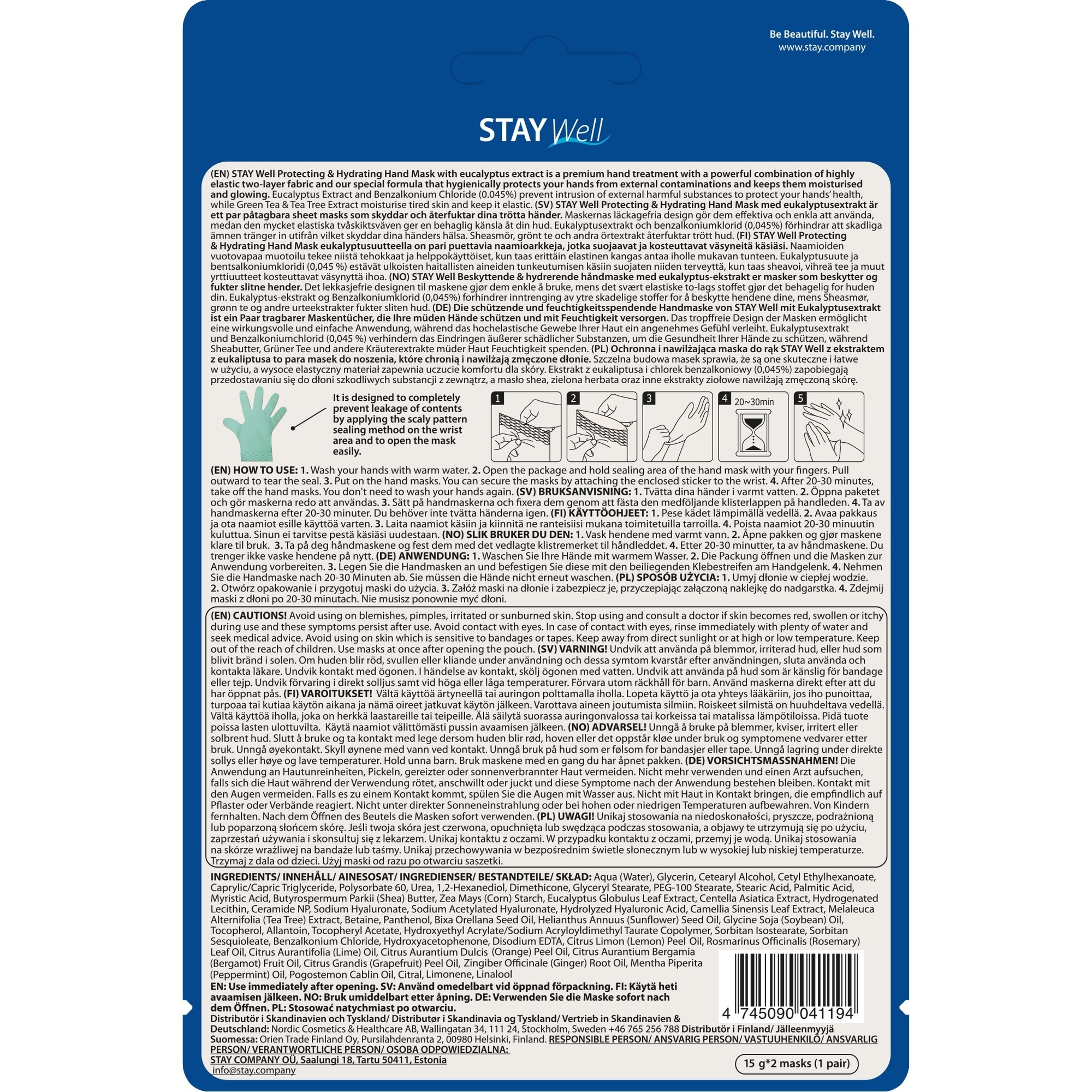 15 G STAY WELL SKIN-CARE Kézmaszk-Protecting & Hydrating 1 of 2