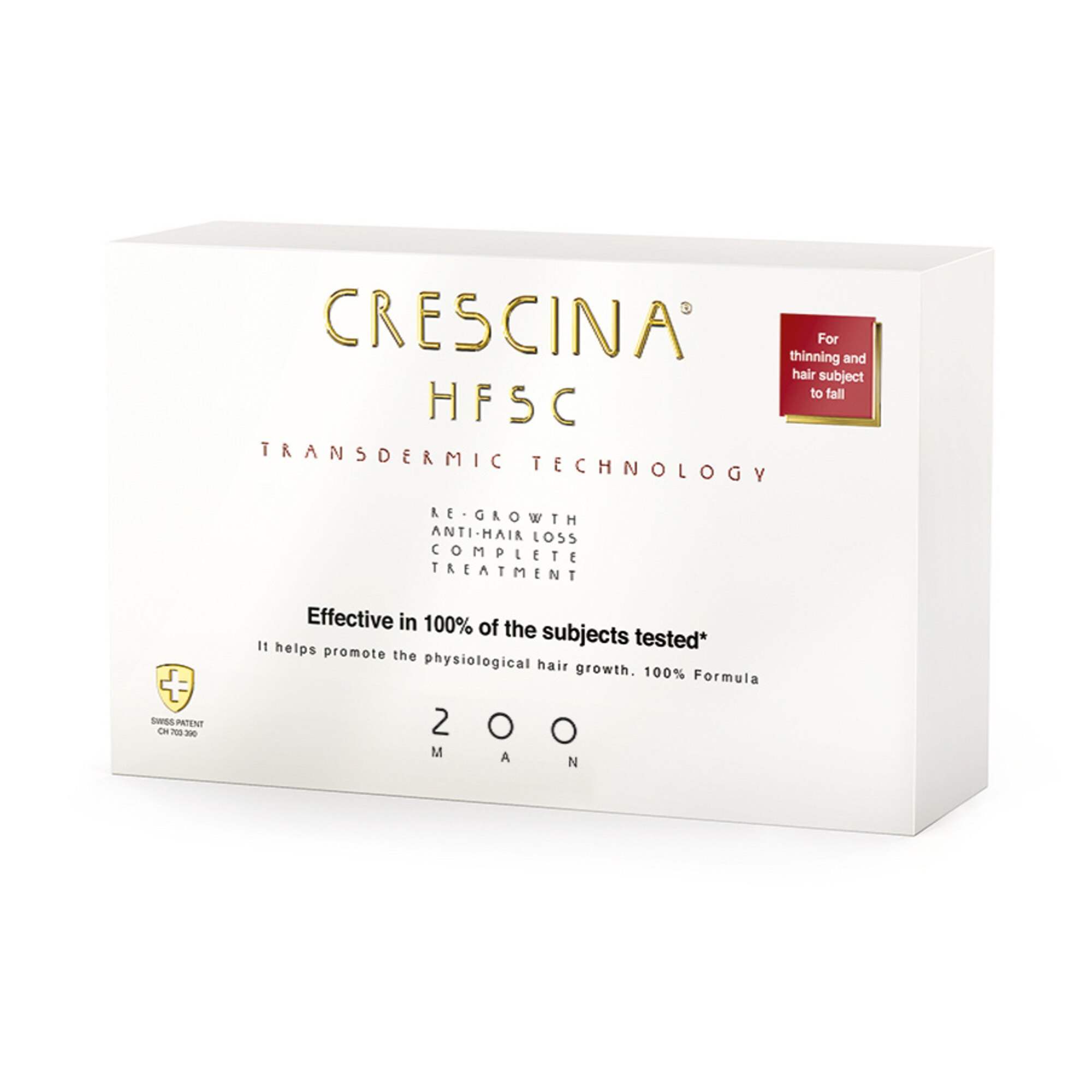 Transdermic Complete Treatment 200 haj újranövekedést serkentő és hajhullás elleni kezelés férfiaknak