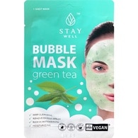 20 G STAY WELL SKIN-CARE Fátyolmaszk-Bubble Mask Green Tea  