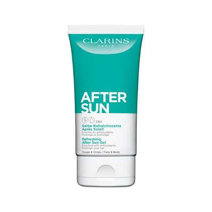 150 ML CLARINS Suncare After Sun Gel Clarins Suncare After Sun Gel Frissito Napozas Utani Zsele Arcra e Testre  1 of 1 