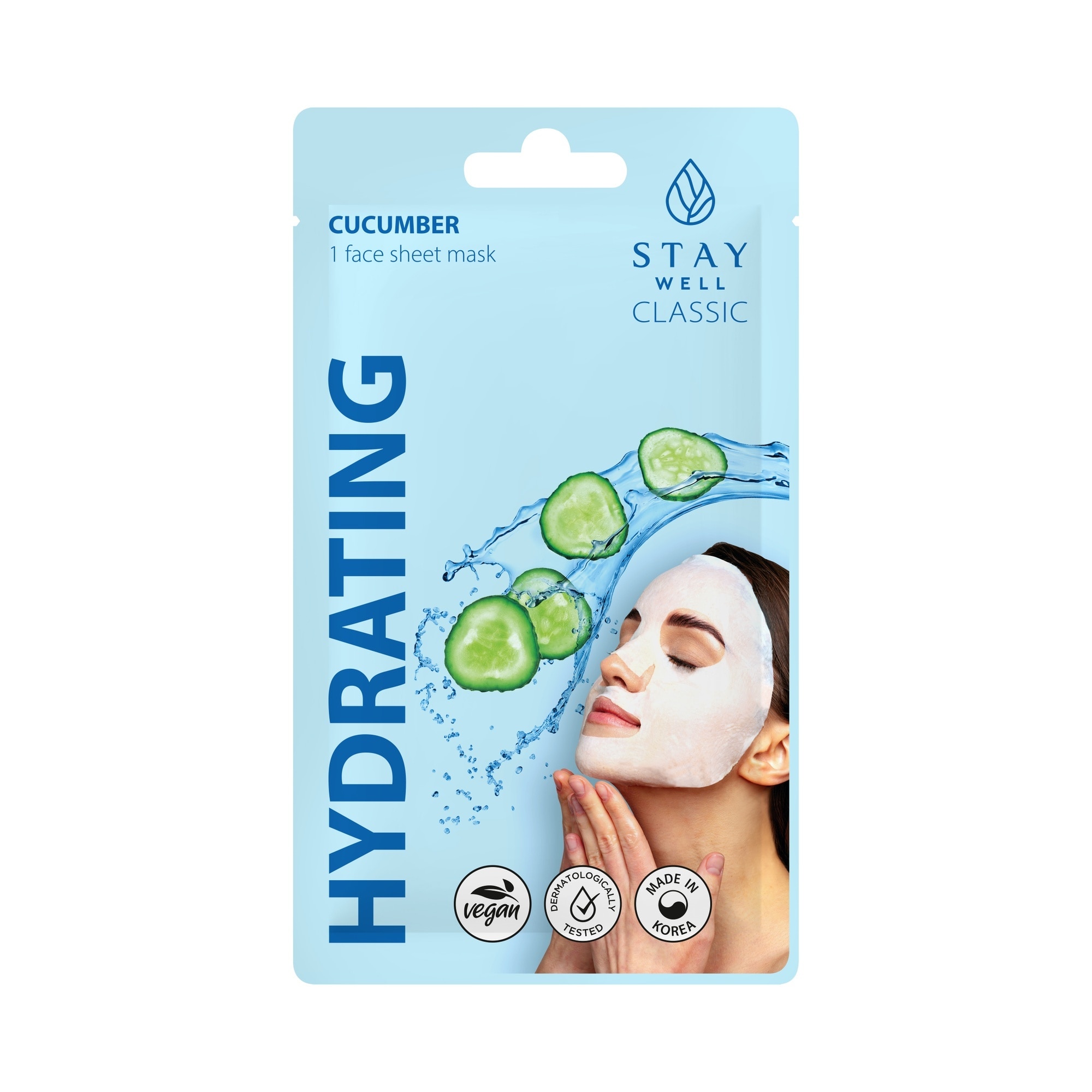 20 G STAY WELL SKIN-CARE Fátyolmaszk-Cucumber Hydrating 1 of 1