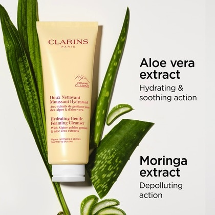 125 ML CLARINS Hydrating Gentle Foaming Cleanser Hidratáló Habzó Arclemosó  1 of 4 