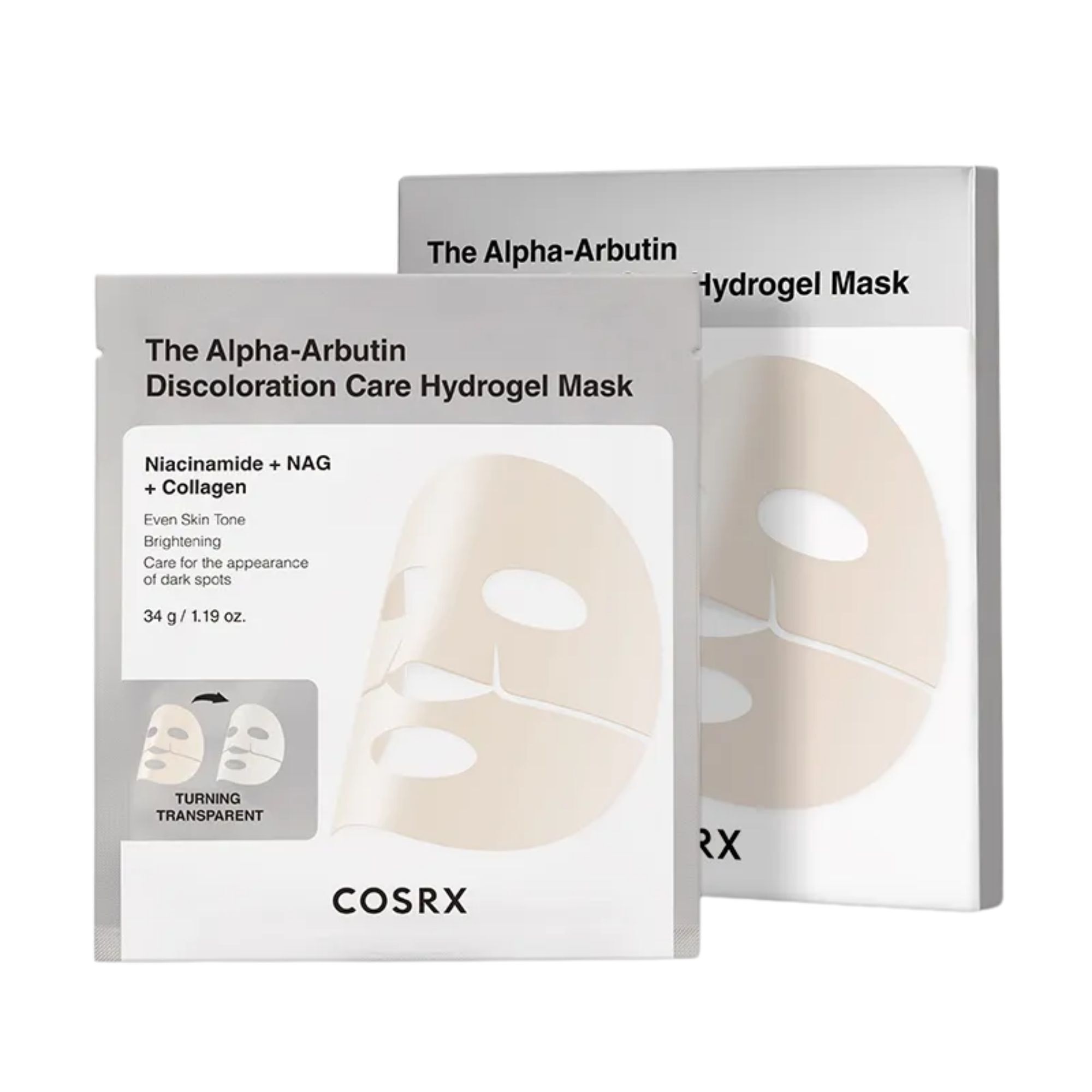 3 DARAB COSRX The Alpha-Arbutin Mask The Alpha Arbutin Discoloration Care 1 of 2 Mask The Alpha Arbutin Discoloration Care