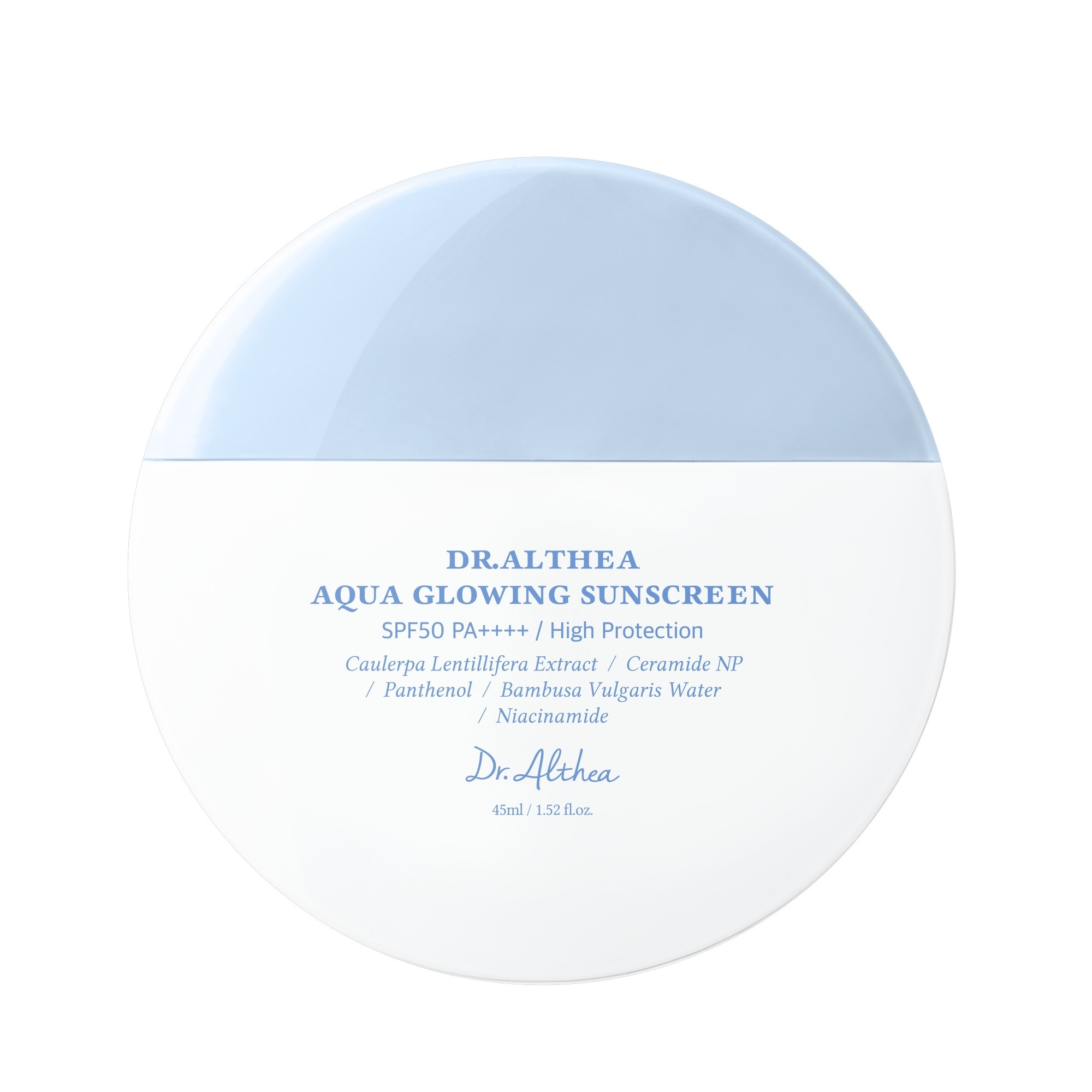 45 ML DR. ALTHEA SKIN-CARE Napvédő arckrém Aqua Glowing SPF 50+ PA++++ 1 of 3