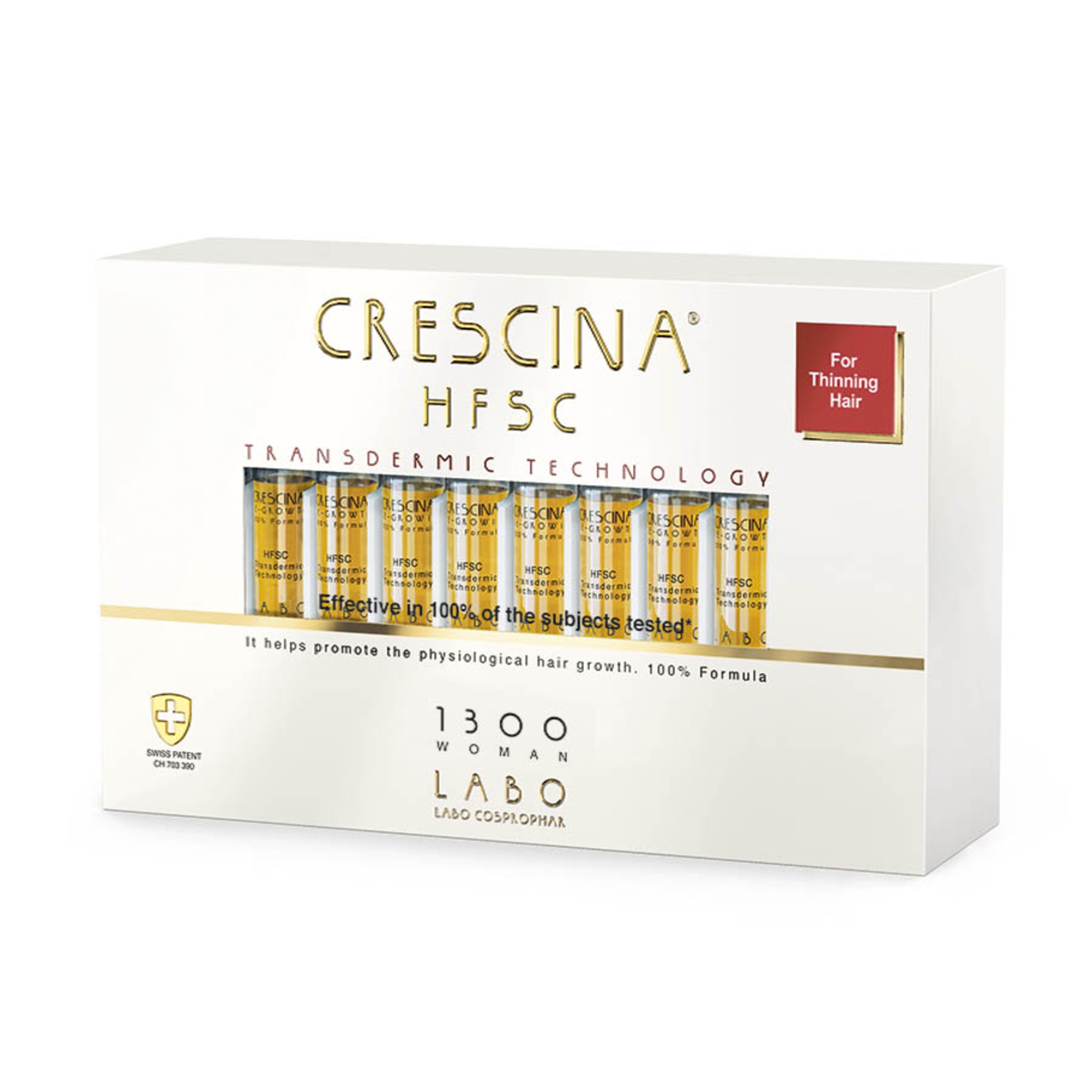70 ML Crescina Crescina HFSC Transdermic Treament 1300 haj újranövekedést serkentő kezelés nőknek 1 of 3