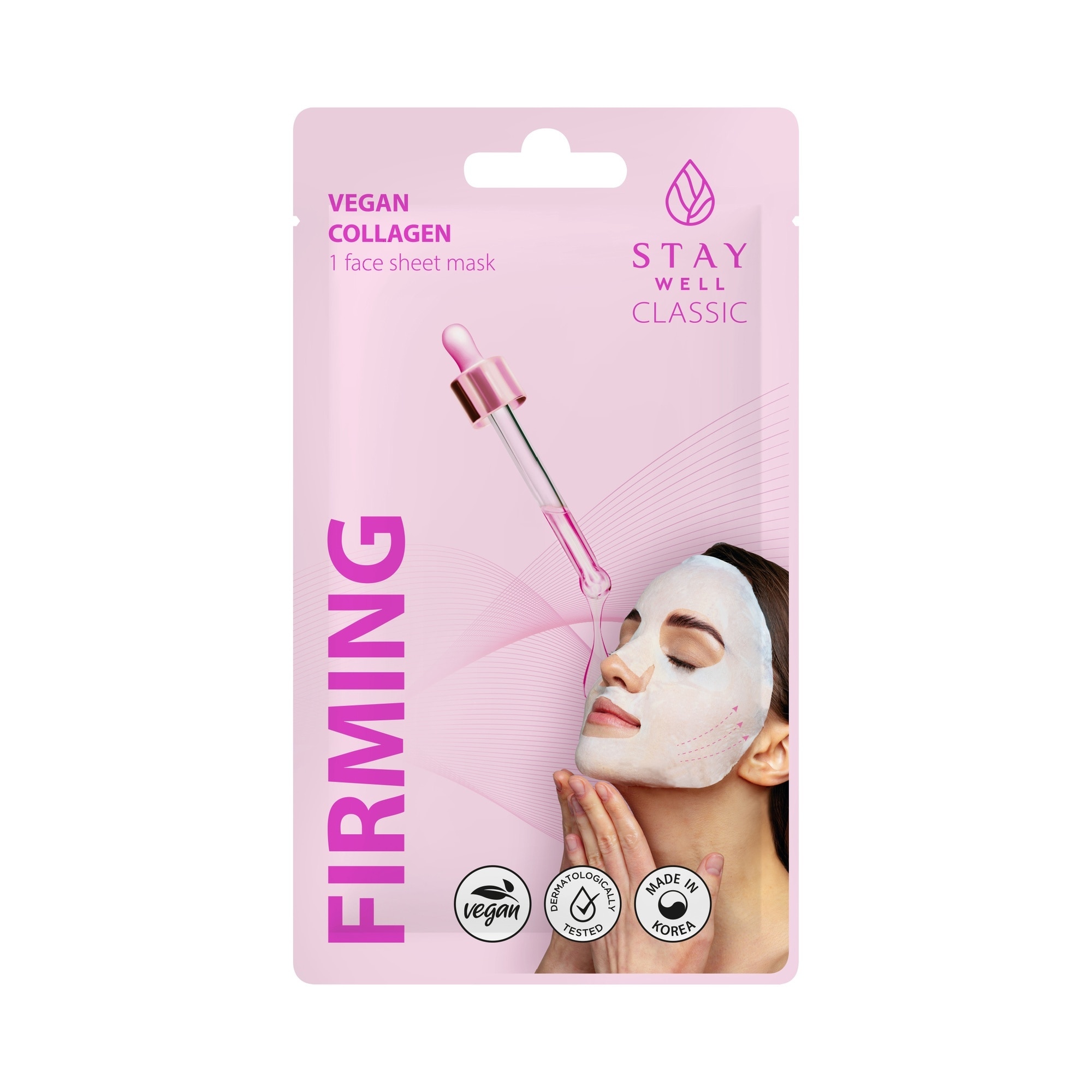 20 G STAY WELL SKIN-CARE Fátyolmaszk-Collagen Firming 1 of 1