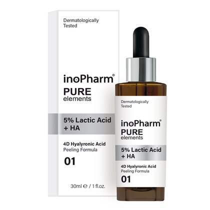 30 ML InoPharm Pure Elements Face Peeling 5 Lactic Acid Hyaluronic Acid Hámlasztó  1 of 1 