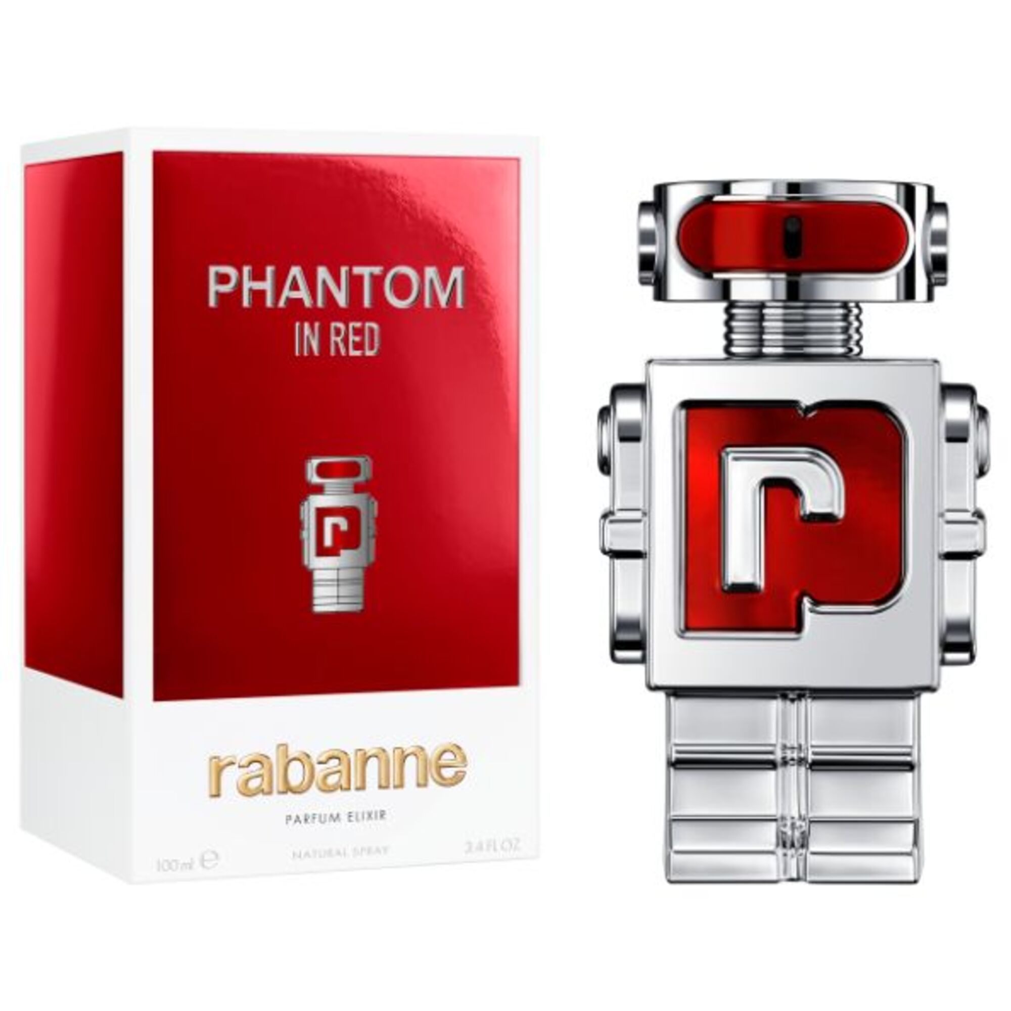 100 ML RABANNE Phantom Phantom In Red Parfum Elixir  1 of 7 