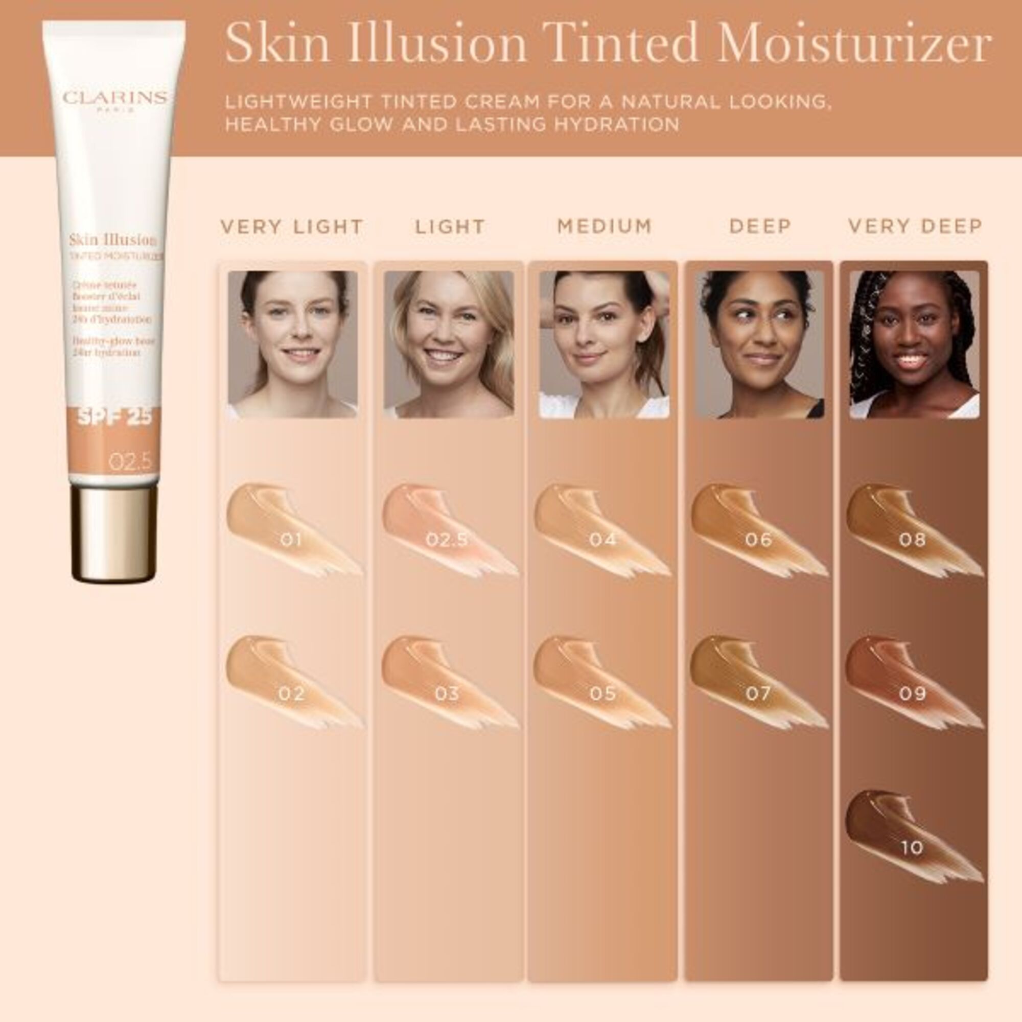 Skin Illusion Tinted Moisturizer SPF25 Színezett hidratáló