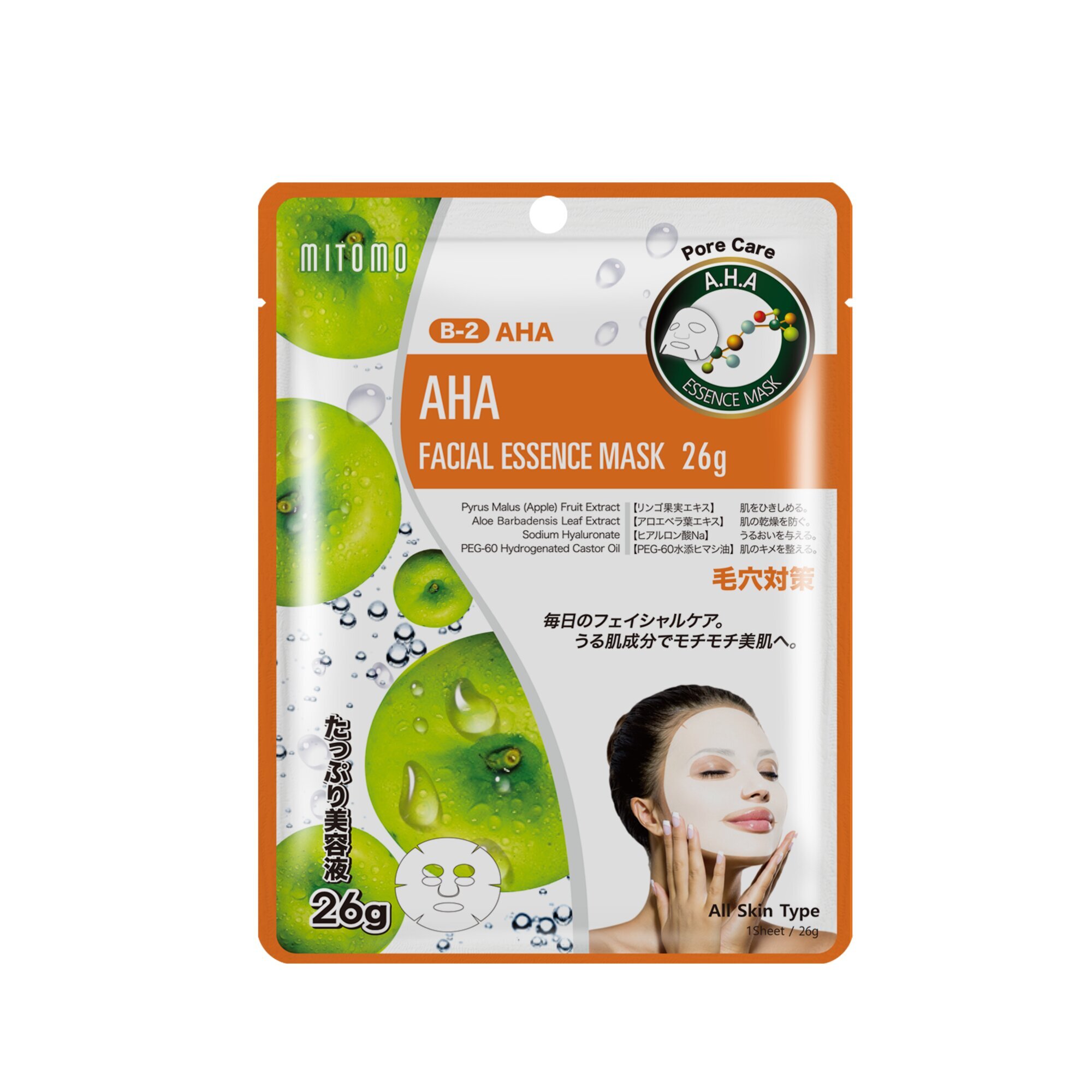 26 G MITOMO Natural AHA Facial Essence Maszk 1 of 1 AHA Facial Essence Maszk