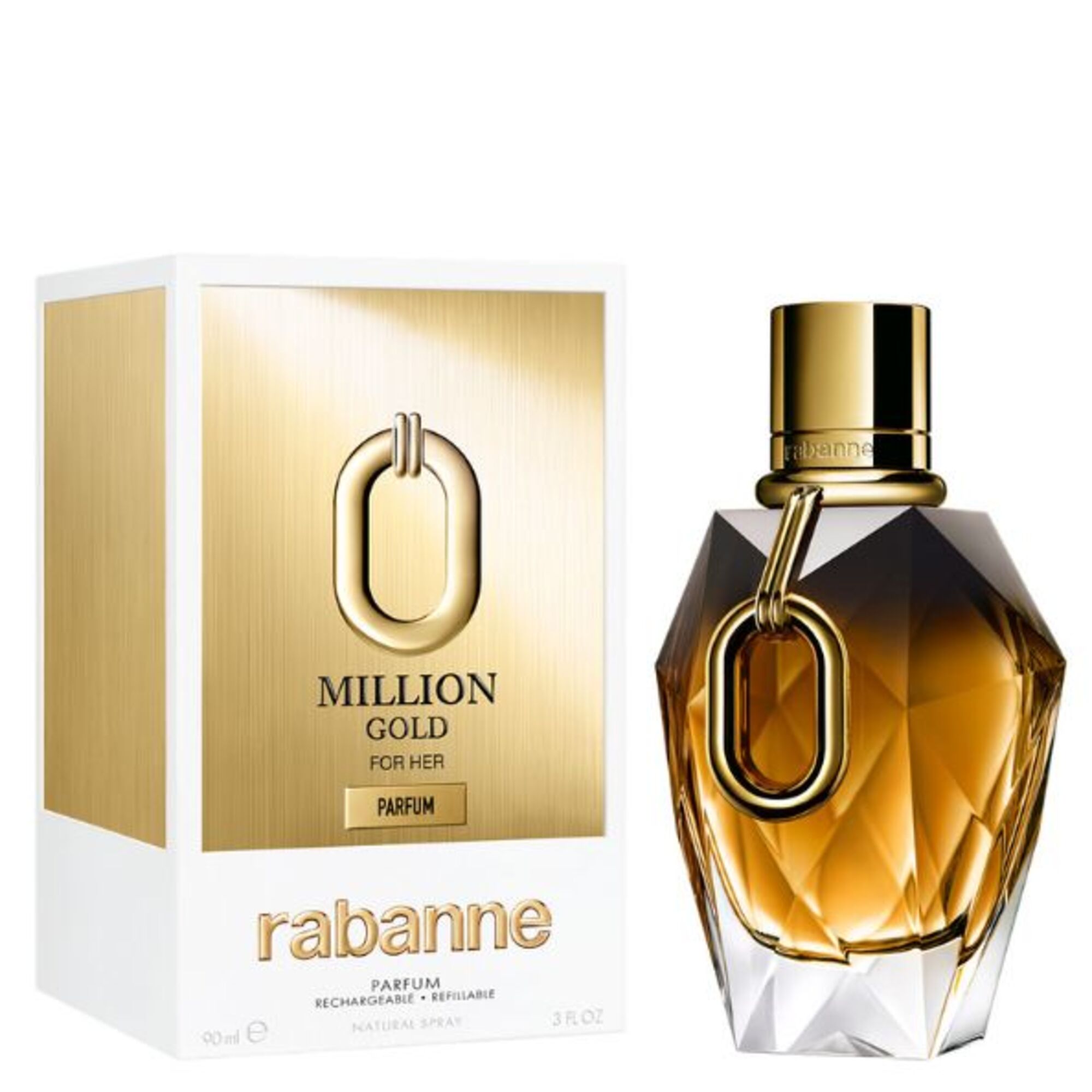 90 ML RABANNE Million Gold Million Gold For Her Parfum  1 of 7 