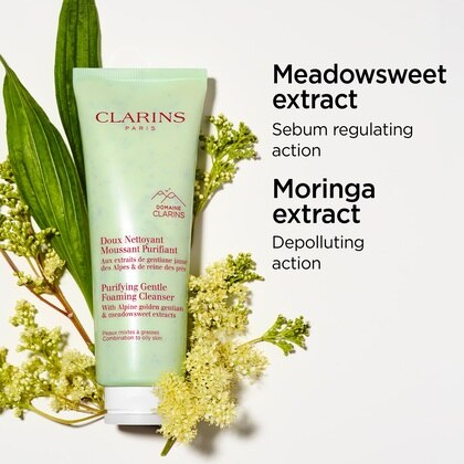 125 ML CLARINS Purifying Gentle Foaming Cleanser Mélytisztító Habzó Arclemosó  1 of 5 