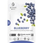 20 G STAY WELL SKIN-CARE Fátyolmaszk Vegan-Blueberry  1 of 2 Fátyolmaszk Vegan-Blueberry