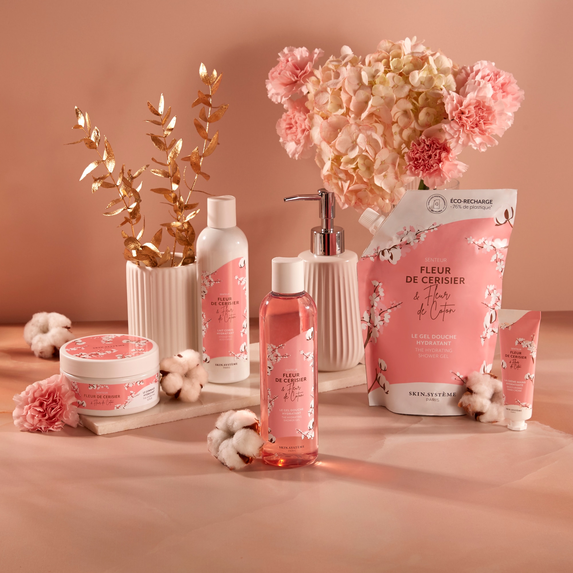 Cherry Blossom Cotton Flower Testradír